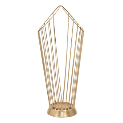 Porta ombrelli struttura in ferro color oro per interni