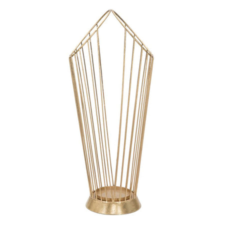 Porta ombrelli struttura in ferro color oro per interni