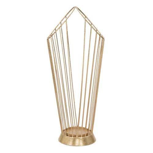 Porta ombrelli struttura in ferro color oro per interni