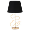 Lampada da tavolo cuori struttura in metallo color oro e nero per interni