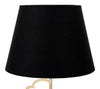 Lampada da tavolo cuori struttura in metallo color oro e nero per interni