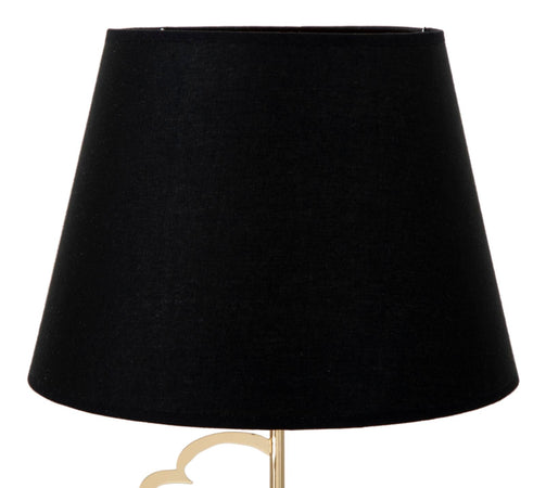 Lampada da tavolo cuori struttura in metallo color oro e nero per interni