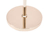 Lampada da terra struttura in metallo color oro e tessuto color nero per interni