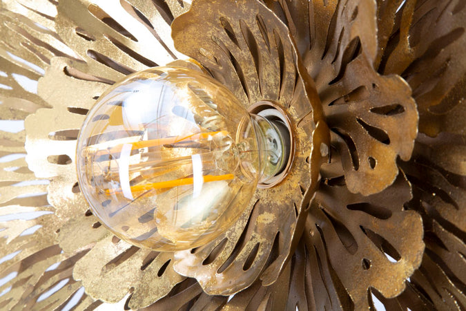 Lampada da muro "Ibis" struttura in metallo color oro per interni