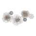Pannello con fiori decorativi in ferro colore chiaro per decorazioni ambienti