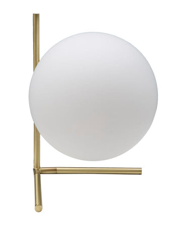 Lampada da tavolo "Glamy" struttura in metallo e vetro per interni