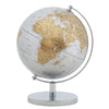 Mappamondo girevole con base in metallo per decorazione interni h 28 cm