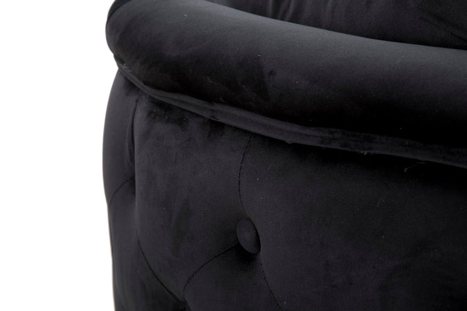 Divanetto "Bucarest" 2 posti in velluto gambe in metallo color oro per interni