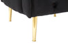 Poltrona Bucarest 1 posto in velluto gambe in metallo color oro per interni