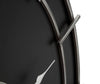 Orologio da parete in legno MDF e ferro color nero e argento per salotto e cucina
