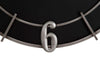 Orologio da parete in legno MDF e ferro color nero e argento per salotto e cucina