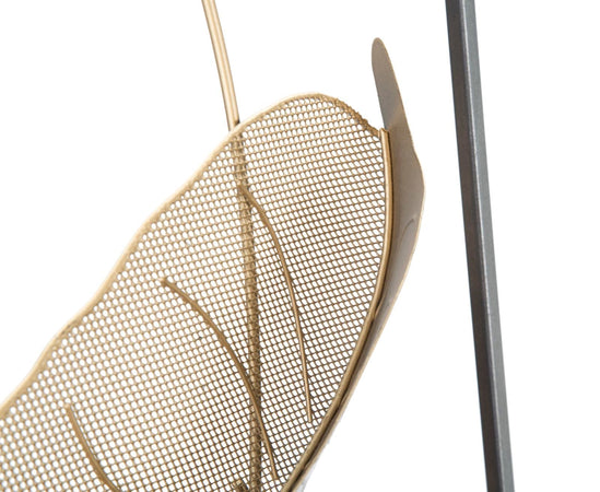 Pannello con foglie decorative in ferro per decorazioni ambienti