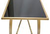 Console ring struttura in ferro color oro e vetro per interni