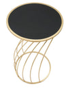 Tavolino porta telefono Flush struttura in ferro color oro e vetro per interni