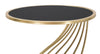 Tavolino porta telefono Flush struttura in ferro color oro e vetro per interni