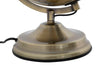 Mappamondo girevole con luce base in metallo per decorazione interni h 38 cm