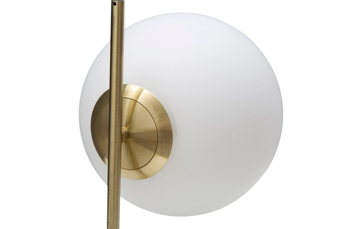 Lampada da tavolo "Glamy" struttura in metallo e vetro per interni