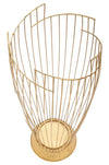 Porta ombrelli struttura in metallo color oro per interni