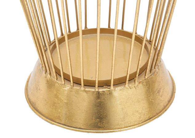 Porta ombrelli struttura in metallo color oro per interni