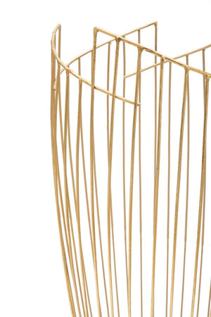 Porta ombrelli struttura in metallo color oro per interni