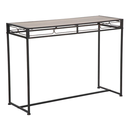 Console struttura in metallo e ripiano in legno MDF per interni