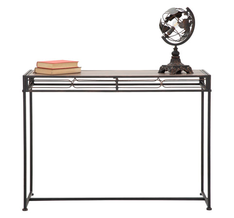 Console struttura in metallo e ripiano in legno MDF per interni