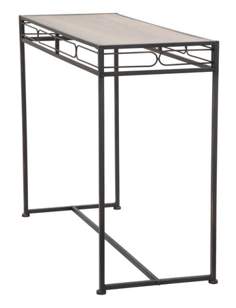 Console struttura in metallo e ripiano in legno MDF per interni