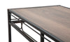 Console struttura in metallo e ripiano in legno MDF per interni