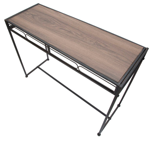Console struttura in metallo e ripiano in legno MDF per interni