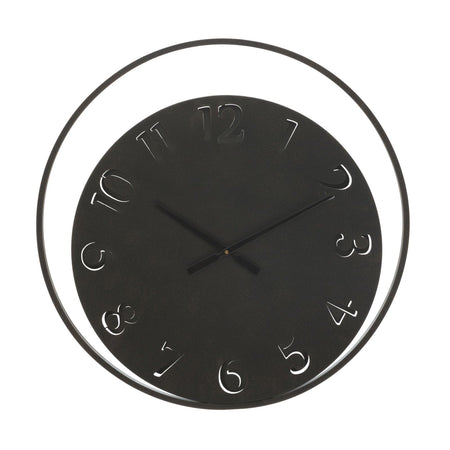 Orologio da parete in ferro color nero per salotto e cucina
