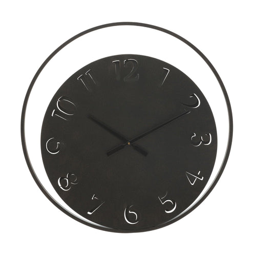 Orologio da parete in ferro color nero per salotto e cucina