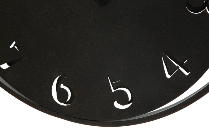 Orologio da parete in ferro color nero per salotto e cucina