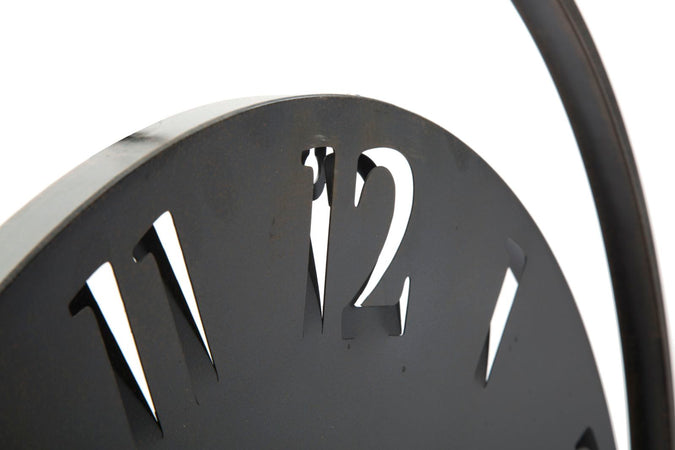 Orologio da parete in ferro color nero per salotto e cucina