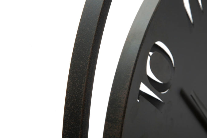Orologio da parete in ferro color nero per salotto e cucina