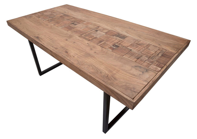 Tavolo "Mumbai" in legno di acacia per cucina e soggiorno 175 x 90 cm