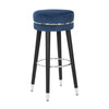 Sgabello da bar Paris in poliestere gambe in legno colore nero per interni