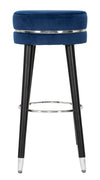 Sgabello da bar Paris in poliestere gambe in legno colore nero per interni