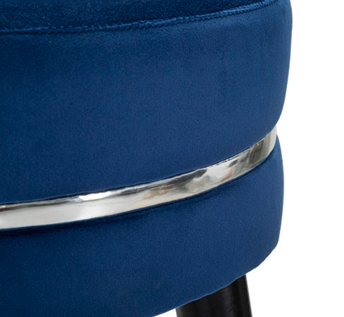 Sgabello da bar "Paris" in poliestere gambe in legno colore nero per interni