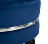 Sgabello da bar Paris in poliestere gambe in legno colore nero per interni