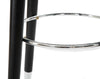 Sgabello da bar Paris in poliestere gambe in legno colore nero per interni