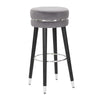 Sgabello da bar Paris in poliestere gambe in legno colore nero per interni