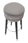 Sgabello da bar Paris in poliestere gambe in legno colore nero per interni