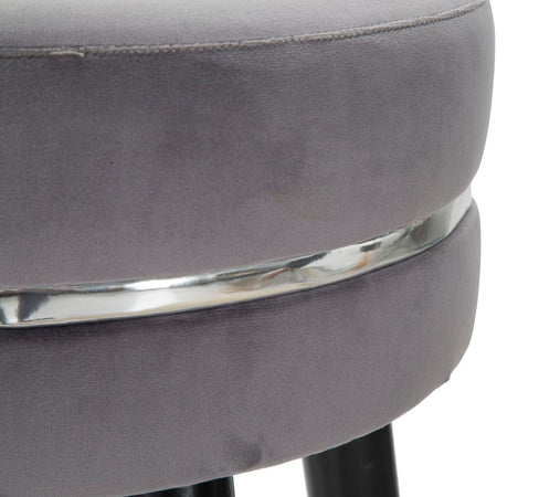 Sgabello da bar "Paris" in poliestere gambe in legno colore nero per interni