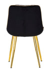 Sedia Paris in poliestere gambe in metallo color oro per interni