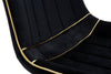 Sedia Paris in poliestere gambe in metallo color oro per interni