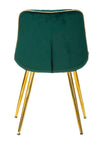 Sedia Paris in poliestere gambe in metallo color oro per interni