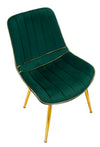 Sedia Paris in poliestere gambe in metallo color oro per interni