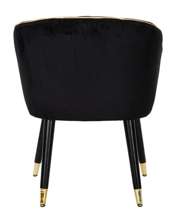 Poltrona "Paris" in poliestere gambe in metallo color nero e oro per interni