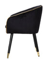 Poltrona Paris in poliestere gambe in metallo color nero e oro per interni