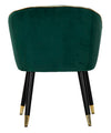 Poltrona Paris in poliestere gambe in metallo color nero e oro per interni